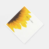 Serviette En Papier Modèle de tournesol, Personnaliser (Coin)