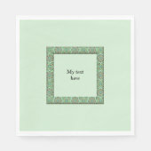 Serviette En Papier Modèle de Tranquillité Verte (Devant)