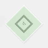 Serviette En Papier Modèle de Tranquillité Verte (Coin)