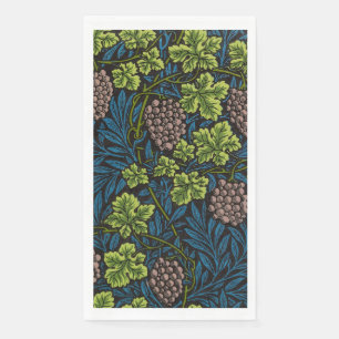 Serviette En Papier Modèle de vigne de raisin noir sans couture de Wil