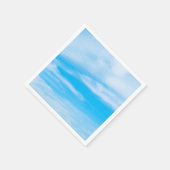 Serviette En Papier Modèle élégant moderne Ciel bleu Nuages blancs (Coin)