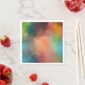 Serviette En Papier Modèle élégant moderne d'art abstrait coloré (En situation)