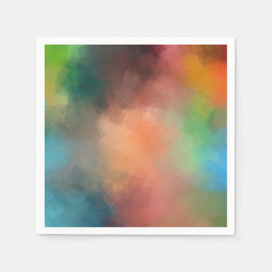 Serviette En Papier Modèle élégant moderne d'art abstrait coloré (Devant)