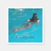 Serviette En Papier Modèle féminin natation Thunder_Cove (Devant)