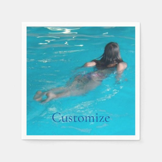 Serviette En Papier Modèle féminin natation Thunder_Cove (Devant)