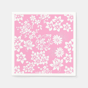 Serviette En Papier Modèle floral.b L Pink BG