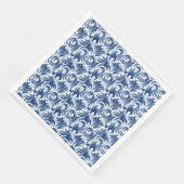 Serviette En Papier Modèle floral bleu doux (Coin)