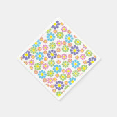 Serviette En Papier Modèle floral coloré (Coin)