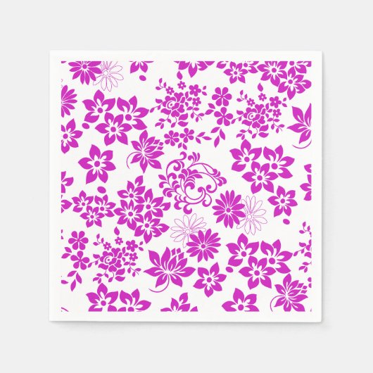 Serviette En Papier Modèle floral D02.pink.b (Devant)