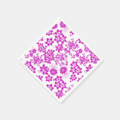 Serviette En Papier Modèle floral D02.pink.b (Coin)