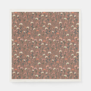 Serviette En Papier Modèle floral de Boho Whimsical Automne Maison Réc
