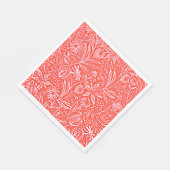 Serviette En Papier Modèle floral favori en rouge (Coin)