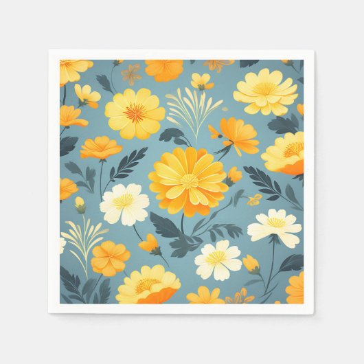 Serviette En Papier Modèle floral Marigold (Devant)