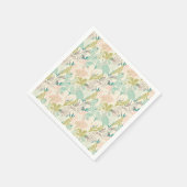 Serviette En Papier Modèle floral moderne (Coin)