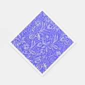 Serviette En Papier Modèle Floral Préféré, Bleu Périvent, (Coin)