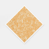 Serviette En Papier Modèle floral préféré en Jaune doré, (Coin)