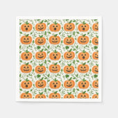 Serviette En Papier Modèle Jack-O’-Lantern (Devant)