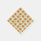 Serviette En Papier Modèle Jack-O’-Lantern (Coin)