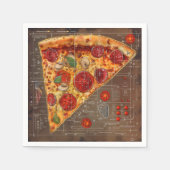 Serviette En Papier Modèle moderne Pizza (Devant)