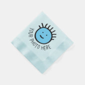 Serviette En Papier Modèle NAPKINS DE PAPIER BLEU Photo personnalisée (Coin)