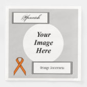 Serviette En Papier Modèle Orange Standard Ribbon par Kenneth Yoncich (Devant)