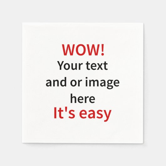 Serviette En Papier Modèle personnalisable (Devant)