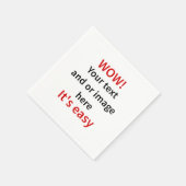 Serviette En Papier Modèle personnalisable (Coin)