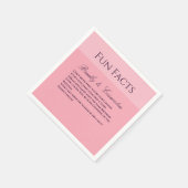 Serviette En Papier Modèle rose vif Mariage Fun Facts Napkin (Coin)