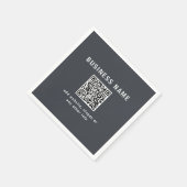 Serviette En Papier Modèle simple pour votre code QR | Gris charbon (Coin)