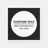 Serviette En Papier Modèle texte personnalisé en gras (Devant)