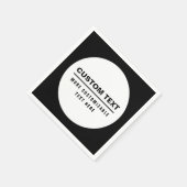 Serviette En Papier Modèle texte personnalisé en gras (Coin)