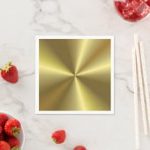 Serviette En Papier Modèle vide élégant de faux or métallisé (En situation)