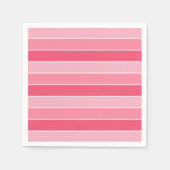 Serviette En Papier Modèle vierge rayé rose rouge blanc personnalisé (Devant)