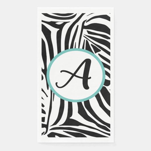 Serviette En Papier Modèle Zebra (Devant)