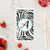 Serviette En Papier Modèle Zebra (En situation)