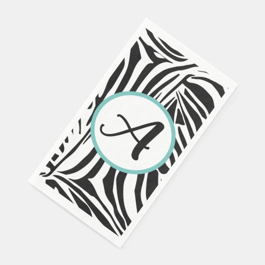 Serviette En Papier Modèle Zebra (Coin)