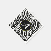 Serviette En Papier Modèle Zebra (Coin)