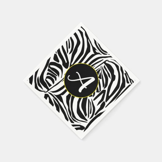 Serviette En Papier Modèle Zebra (Coin)