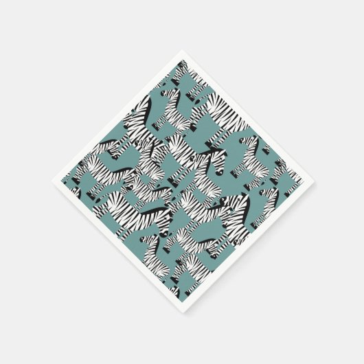 Serviette En Papier Modèle Zebra (Coin)