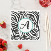 Serviette En Papier Modèle Zebra (En situation)