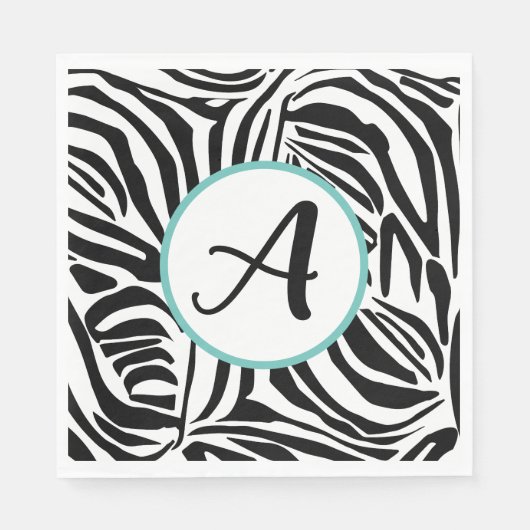Serviette En Papier Modèle Zebra (Devant)