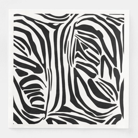 Serviette En Papier Modèle Zèbre (Devant)