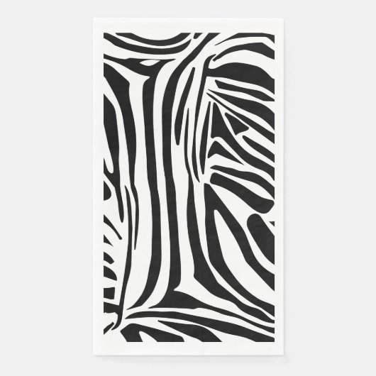 Serviette En Papier Modèle Zèbre (Devant)