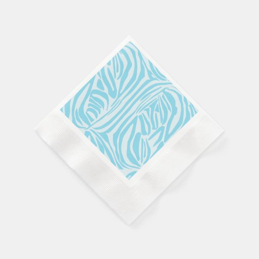 Serviette En Papier Modèle Zèbre Bleu (Coin)