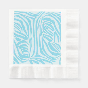 Serviette En Papier Modèle Zèbre Bleu