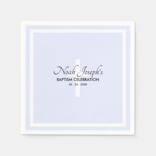 Serviette En Papier Modern BAPTISM Event Paper Party Napkin (Devant)