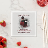 Serviette En Papier Modern Baseball Catching Fifty Men's 50th Birthday (En situation)