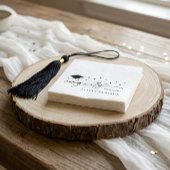 Serviette En Papier Modern Black and White Class of 2026 Graduation