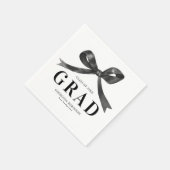 Serviette En Papier Modern Black Bow Graduation Party (Coin)