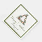 Serviette En Papier Modern Bohemian Earthy Neutral Christmas Napkins (Coin)